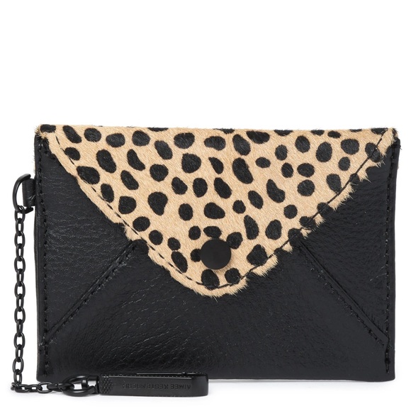 Aimee Kestenberg “Ashley”Leather & Faux Fur Pouch - Picture 1 of 12